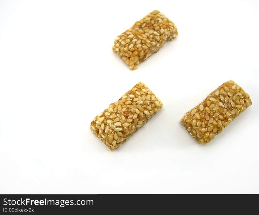 Beautiful a sweet in a plate on a white background. Beautiful a sweet in a plate on a white background