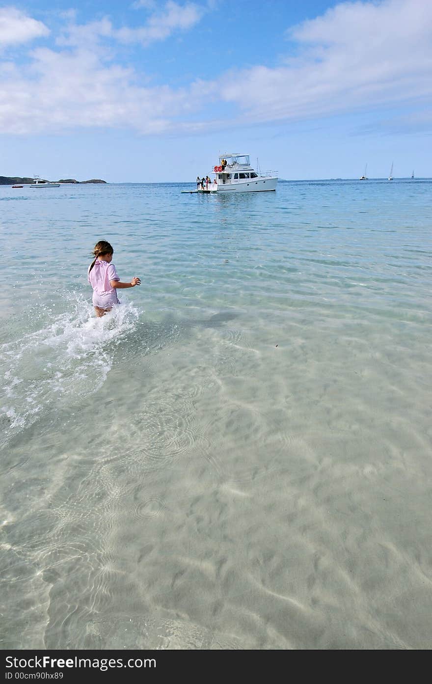 Swimming at the waters edge