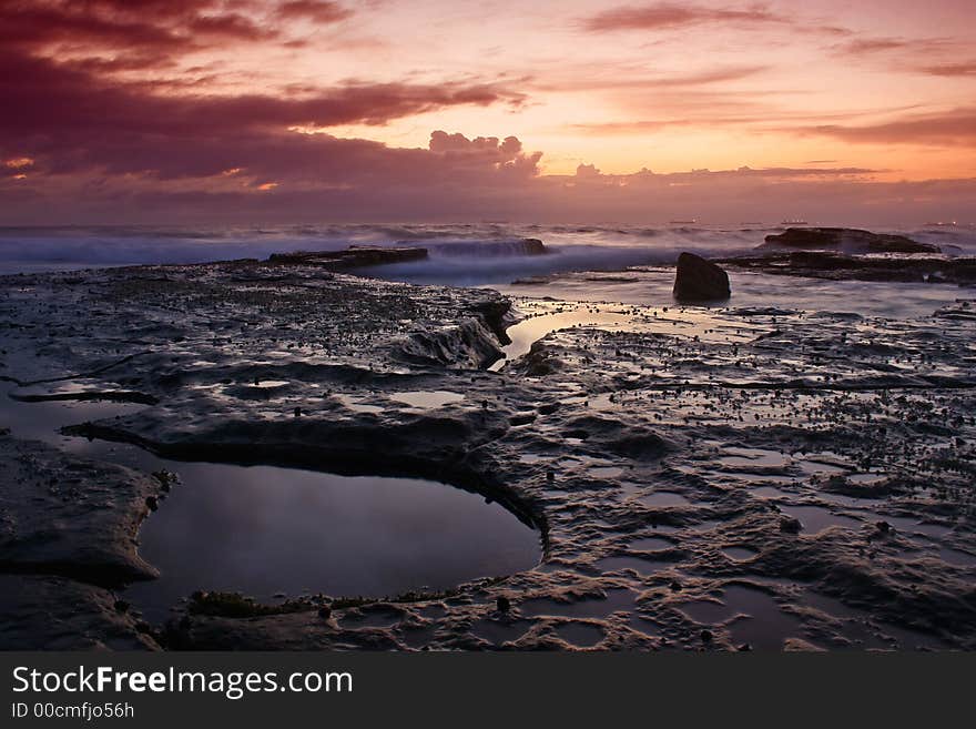 Susan Gilmore Beach at dawn Newcastle NSW Australia. Susan Gilmore Beach at dawn Newcastle NSW Australia