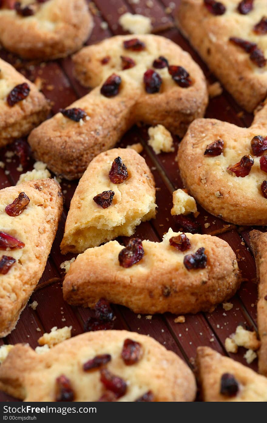 Delicious and sweet biscuits with ginger and pomegranate. Delicious and sweet biscuits with ginger and pomegranate