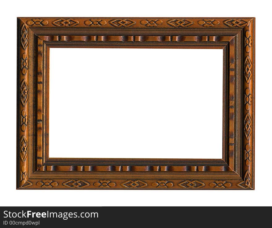 Frame from a natural tree on white background