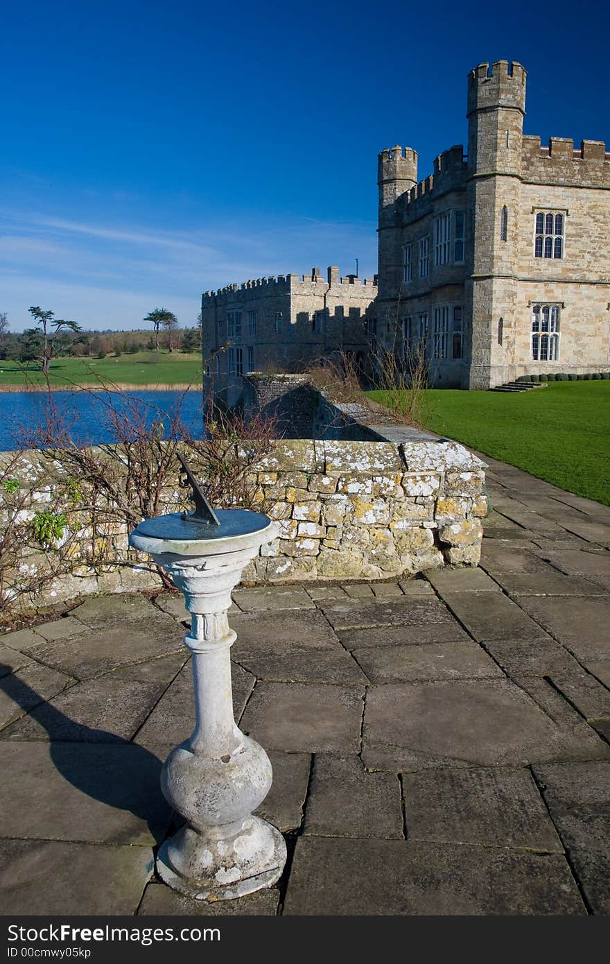 Old Sundial situated at leeds castle in Kent England