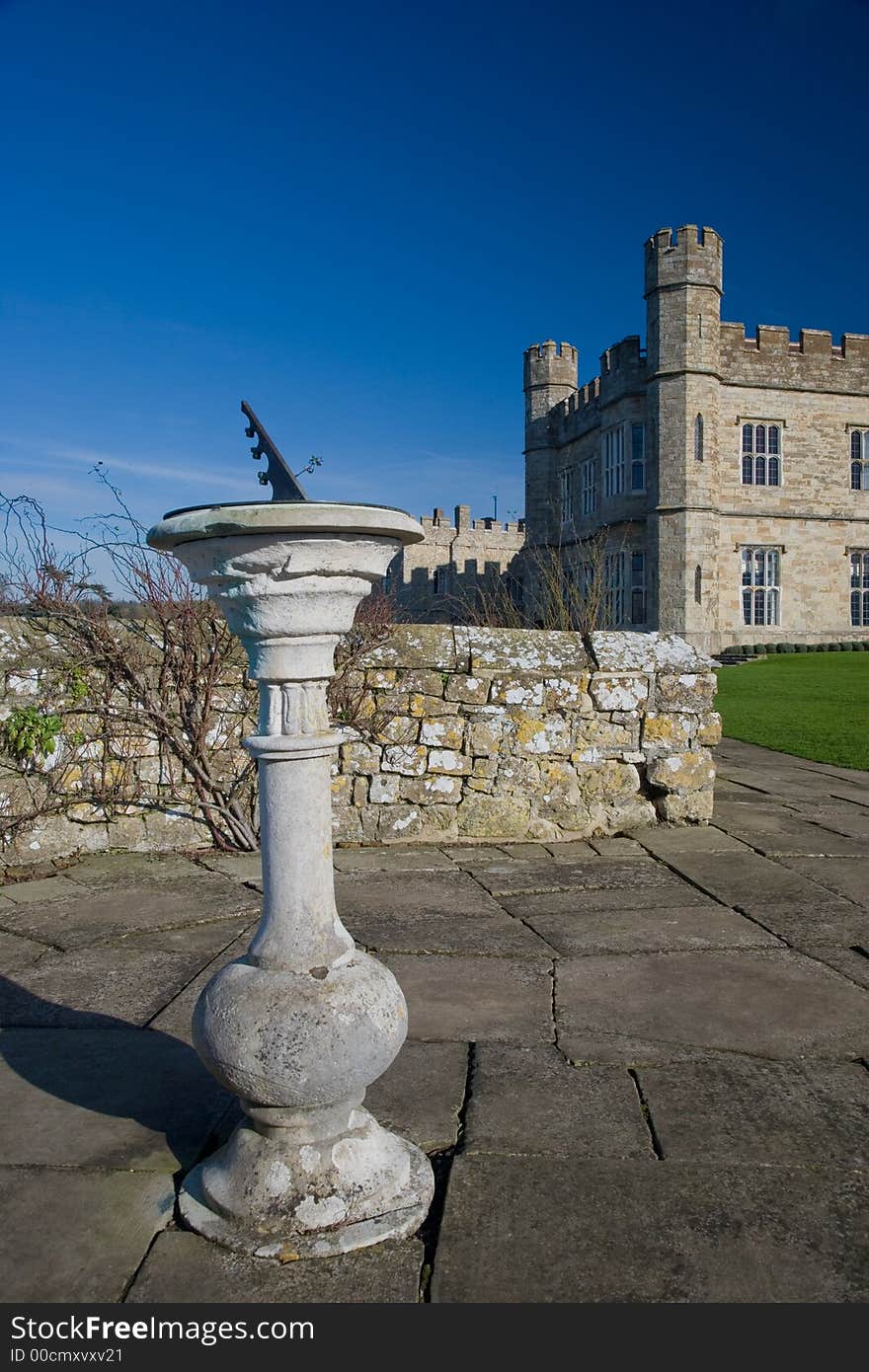 Sundial in the grounds of Leeds Castle Kent England