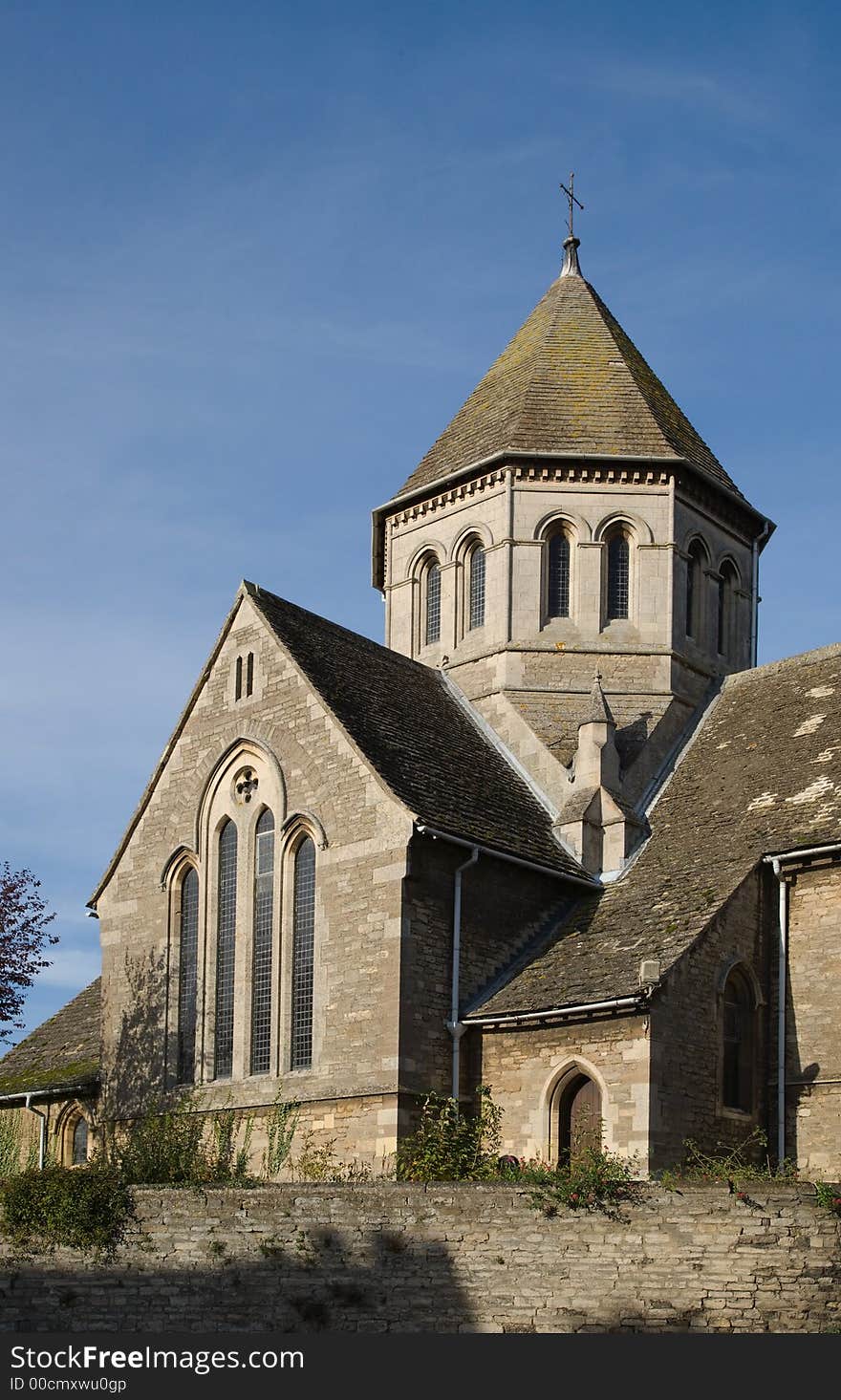 View of old Oundle Church in England