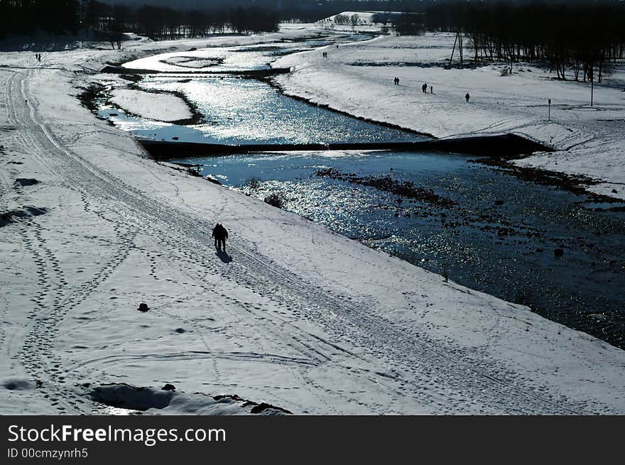 River, beautiful, snow, springs river,