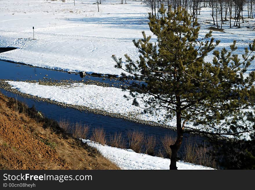 River, beautiful, snow, springs river,