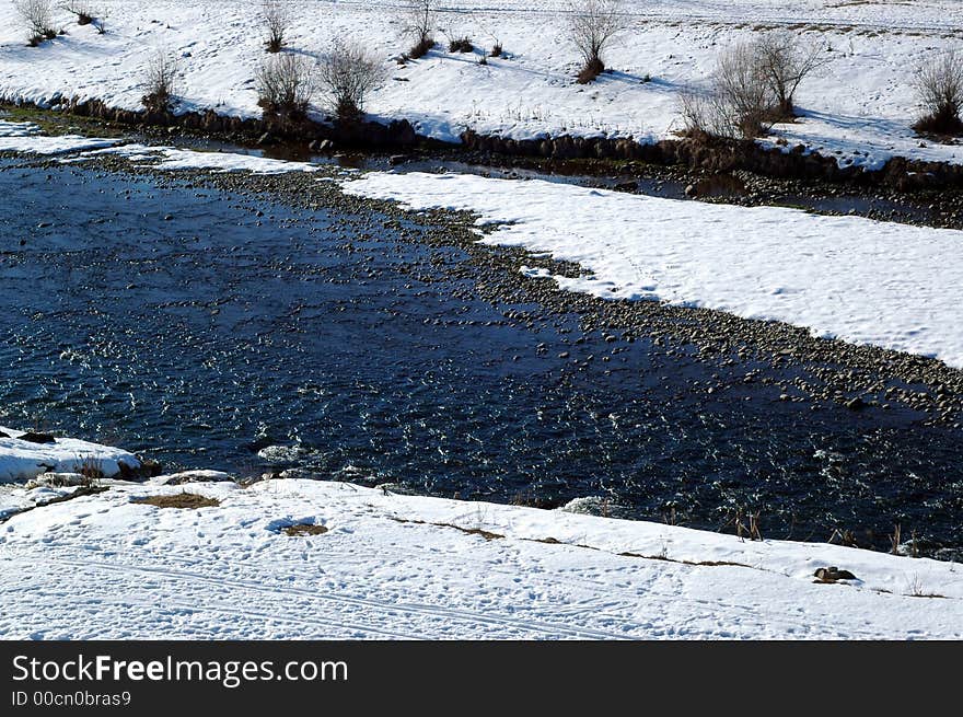 River, beautiful, snow, springs river,