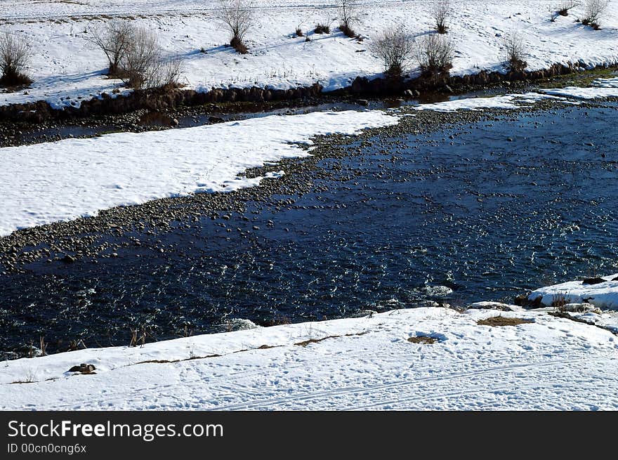 River, beautiful, snow, springs river,