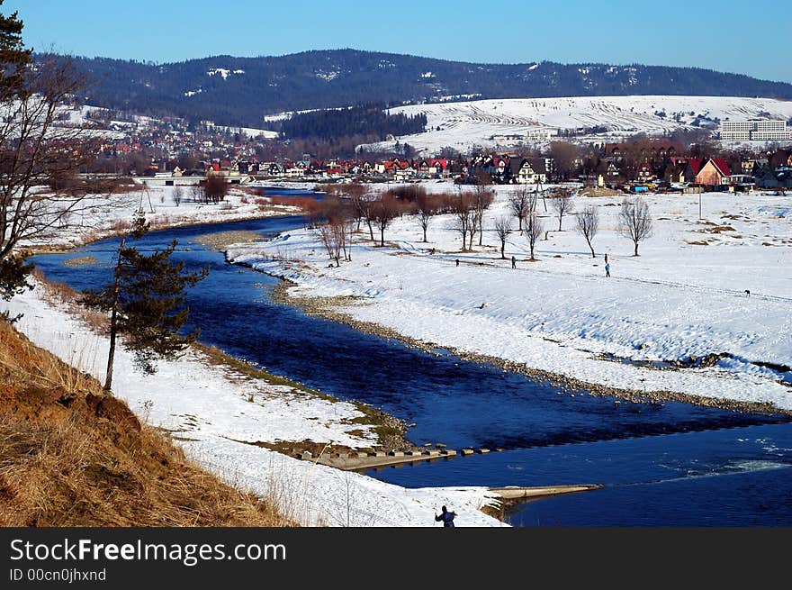 River, beautiful, snow, springs river,