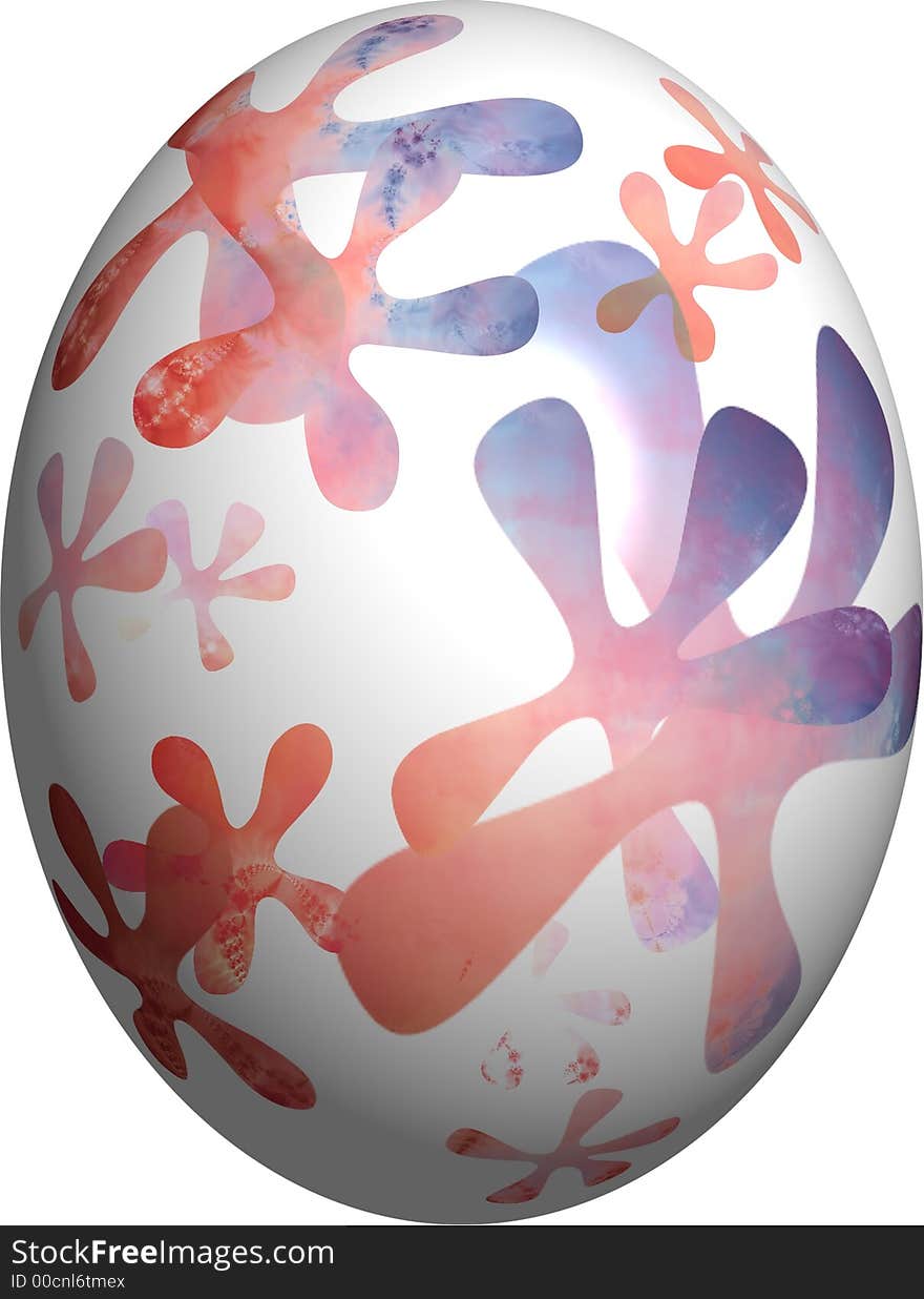 Colorful Easter Egg Red Blue