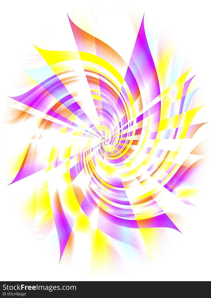 Purple Yellow Spiral Whirlpool