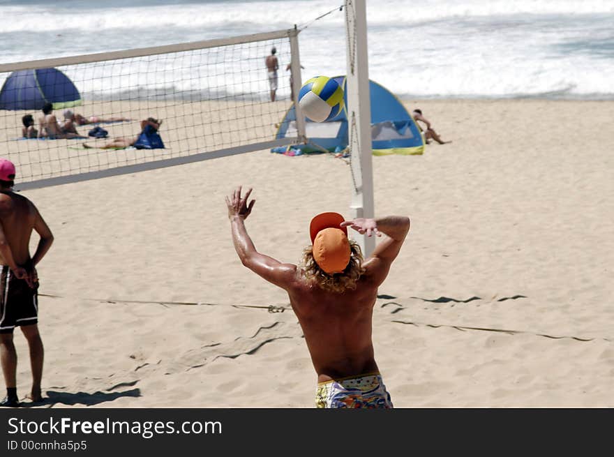 Male Beach Volleyball Player