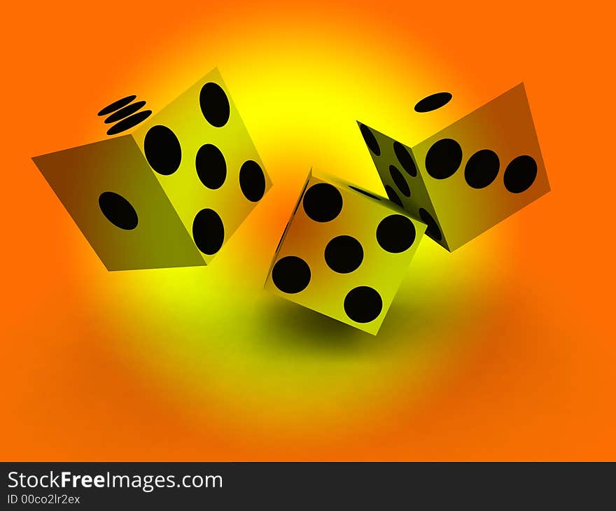 A image of a set of dice that have been thrown, it would be suitable for images based on betting. A image of a set of dice that have been thrown, it would be suitable for images based on betting.