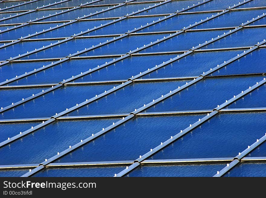 Part of the roof of a conservatory