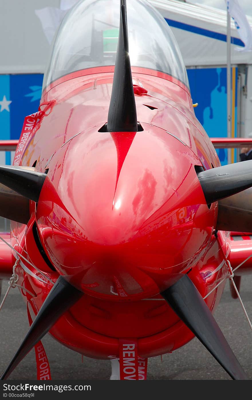 Red plane at air-show, ILA 2006 Berlin, Germany