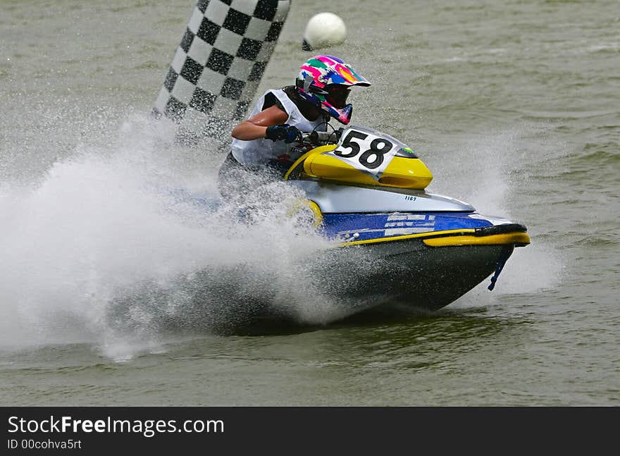 Man on a jetbike