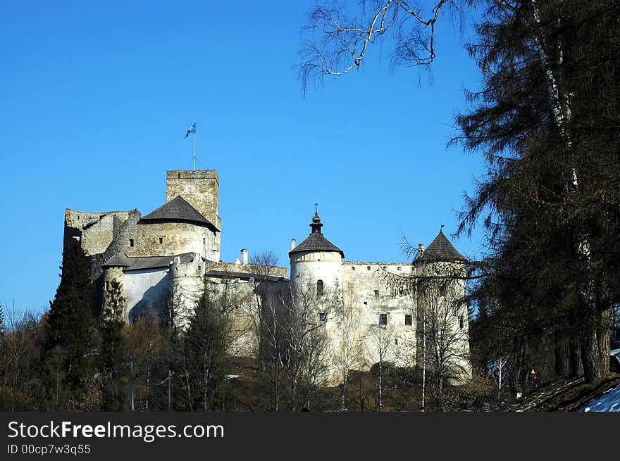 Medieval castle in Poland. View.