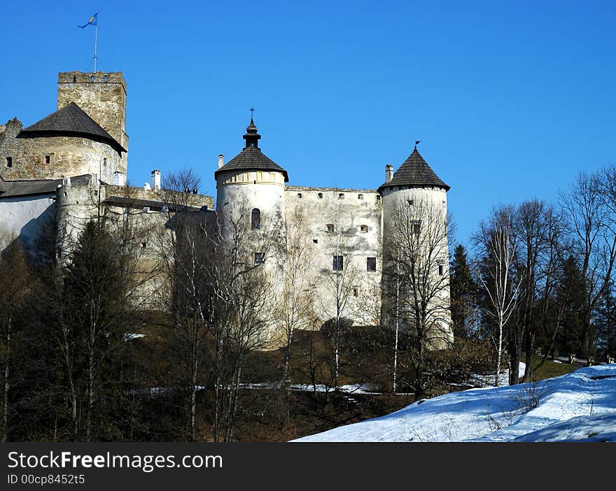 Medieval castle in Poland. View.