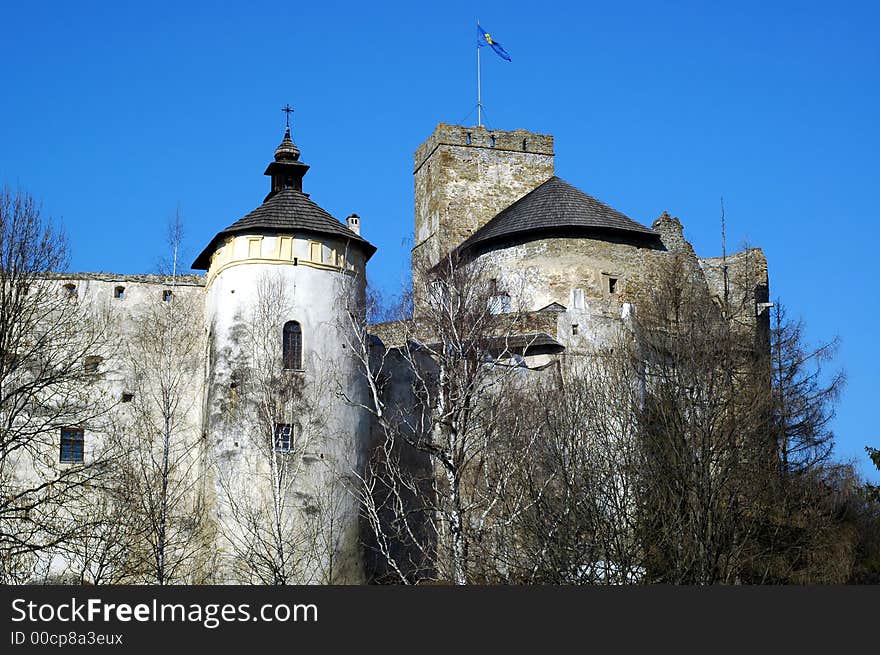 Medieval castle in Poland. View.