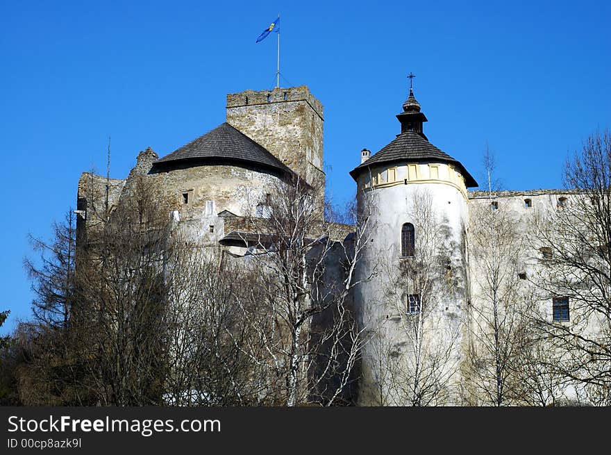 Medieval castle in Poland. View.