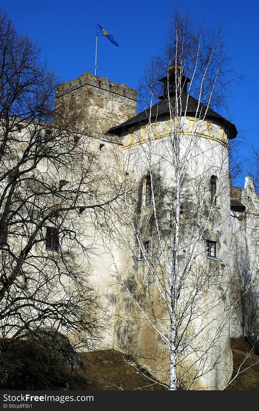 Medieval castle in Poland. View.