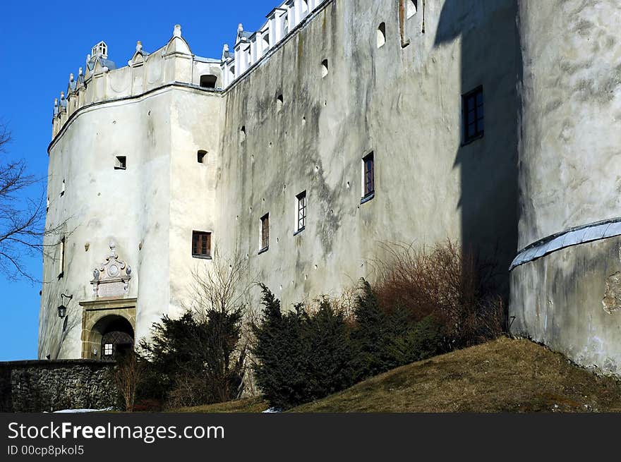 Medieval castle in Poland. View.