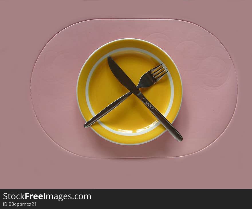 A detail of a table before eating. A detail of a table before eating.