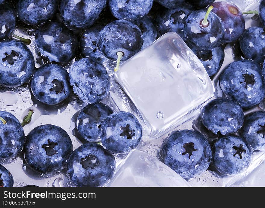 Cold blueberries