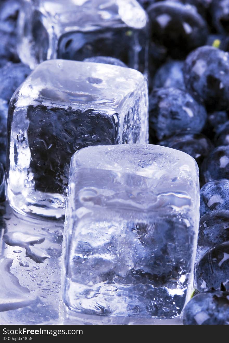 Cold blueberries