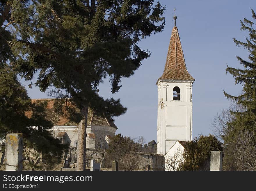 Antique church from 1814 in transylvania