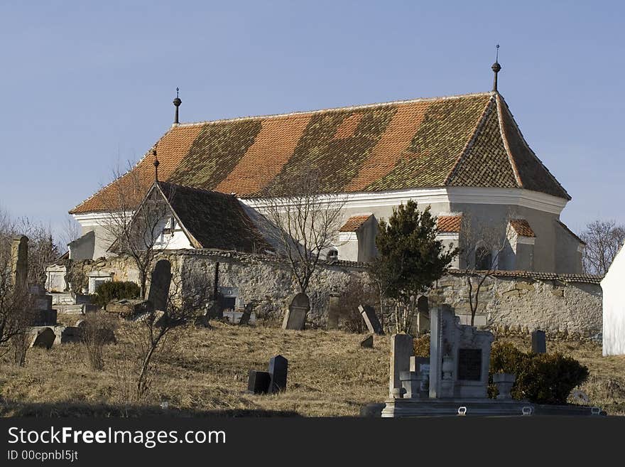 Antique church from 1814 in transylvania