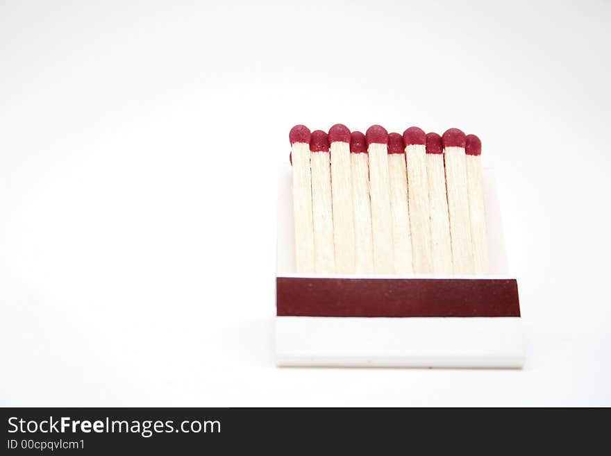 Matches isolated on white surface