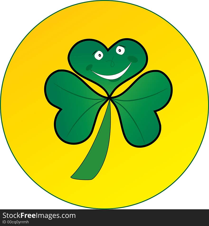 Shamrocks with smile for st Patrick day. Shamrocks with smile for st Patrick day