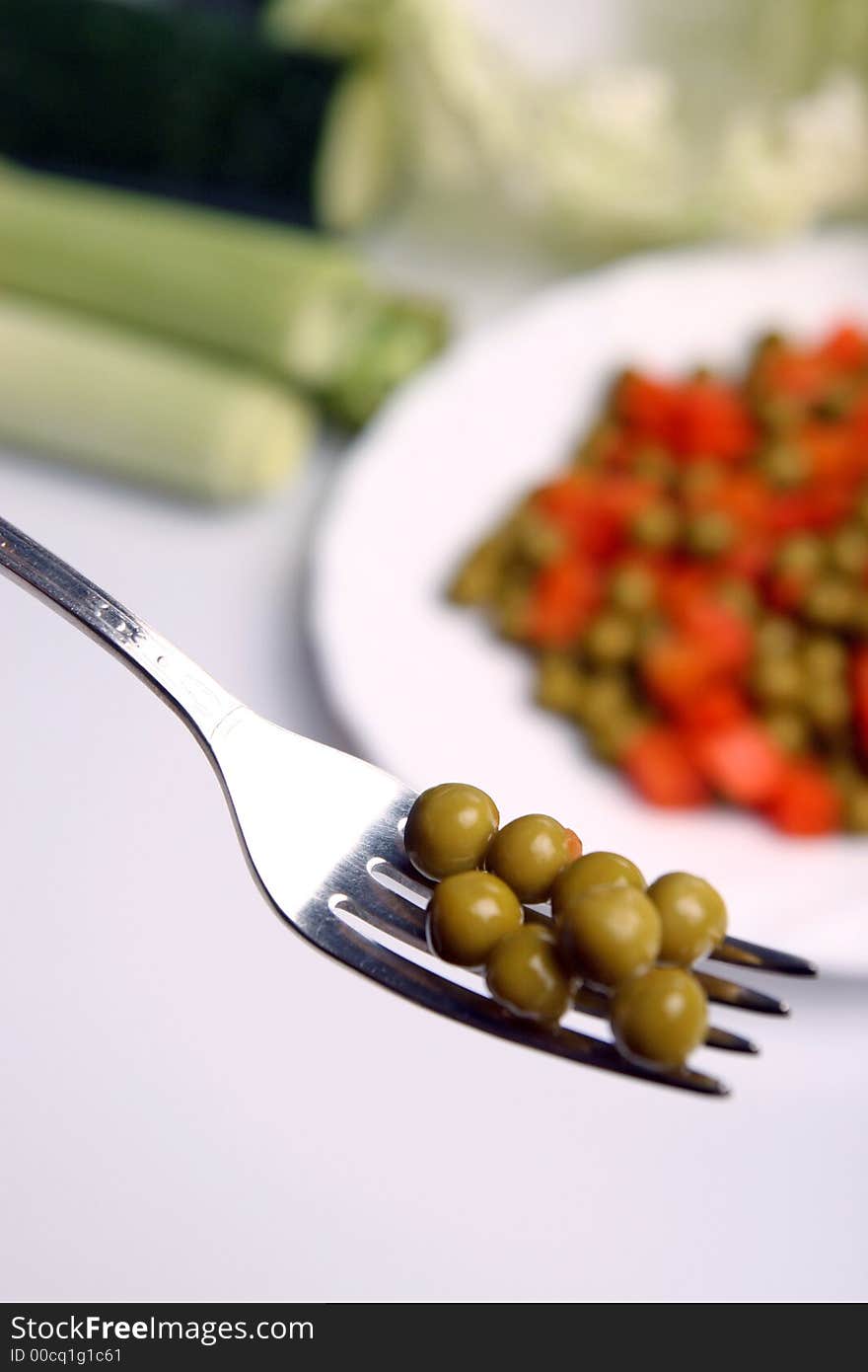 Fresh vegetables - peas and carrot