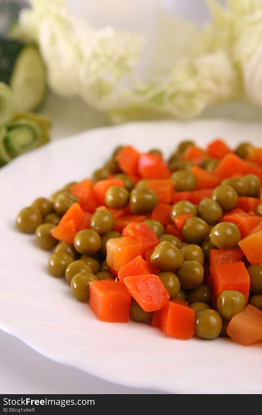 Fresh vegetables - peas and carrot