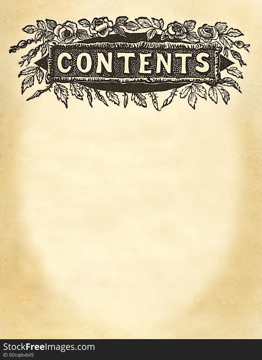 Contents title design