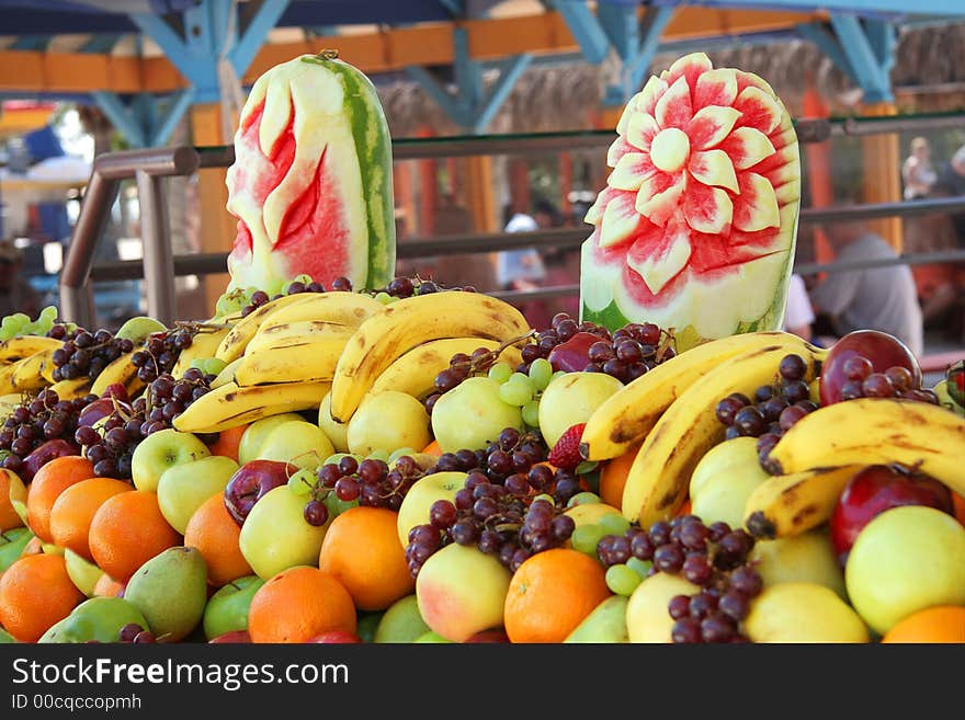 Plenty of tropical fruits. Contains clipping path. Plenty of tropical fruits. Contains clipping path.