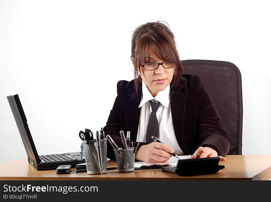 Businesswoman at desk 19