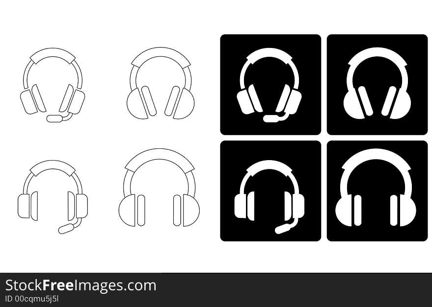 Music, fones, illustrations, vectors, sound, communications, education, equipment, electronics, diversity