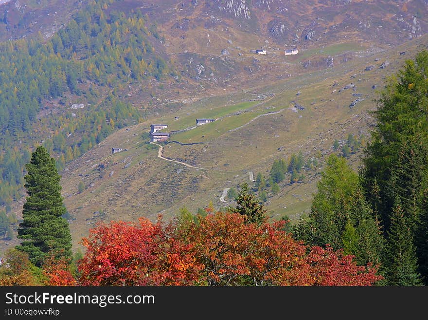 Nice mountain lodge in the summertime – outdoor. Nice mountain lodge in the summertime – outdoor