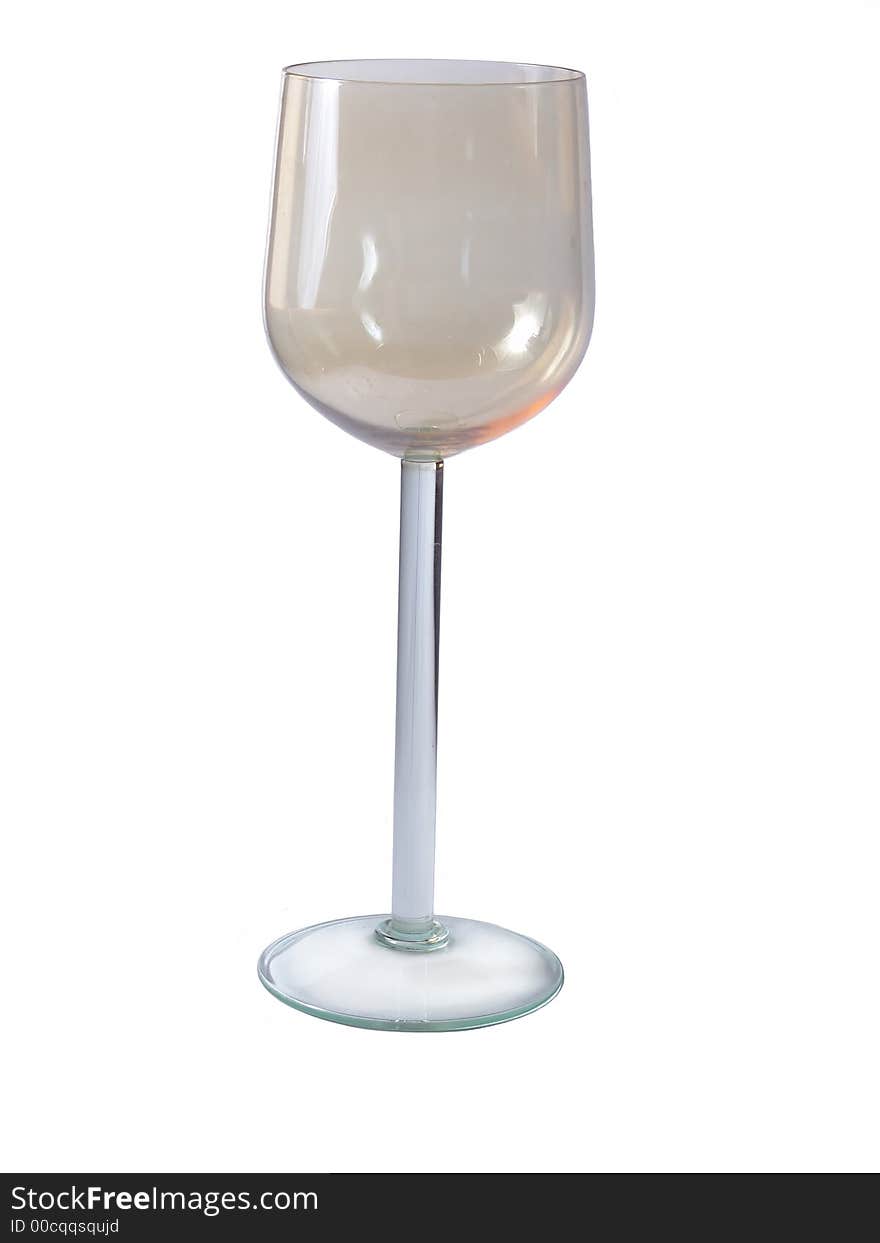 Tall glass on white background