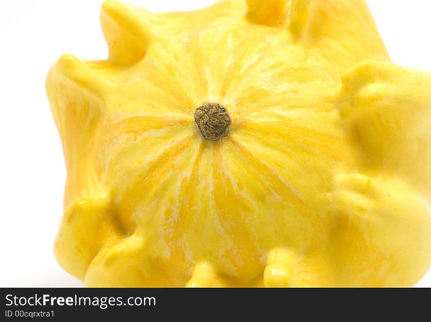 Decorative yellow pumpkin