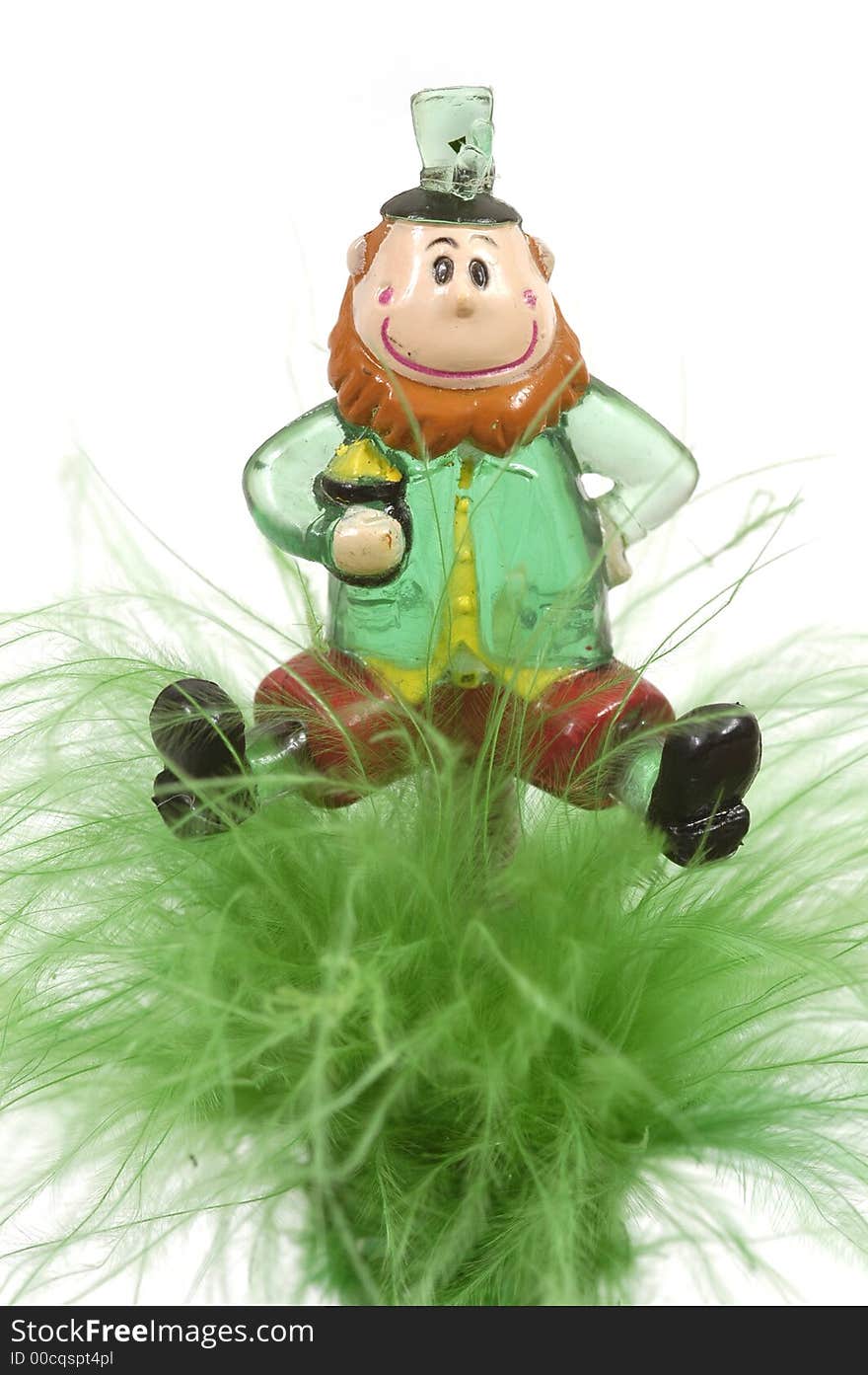 St. patrick's day green toy of leprechaun