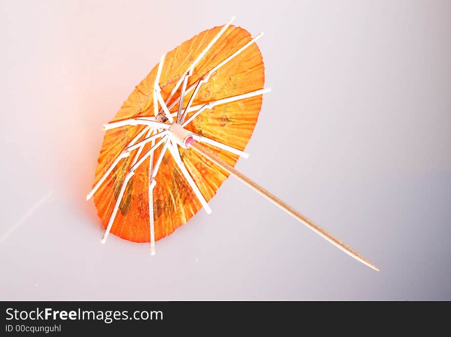 Drink umbrella isolated on white background