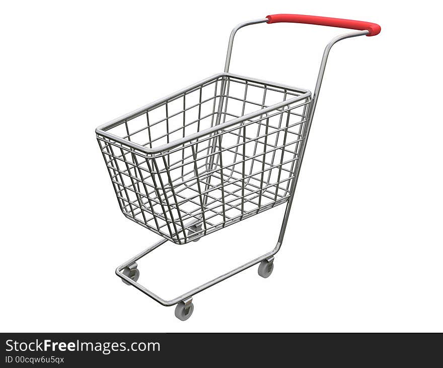 Logo Empty cart over white