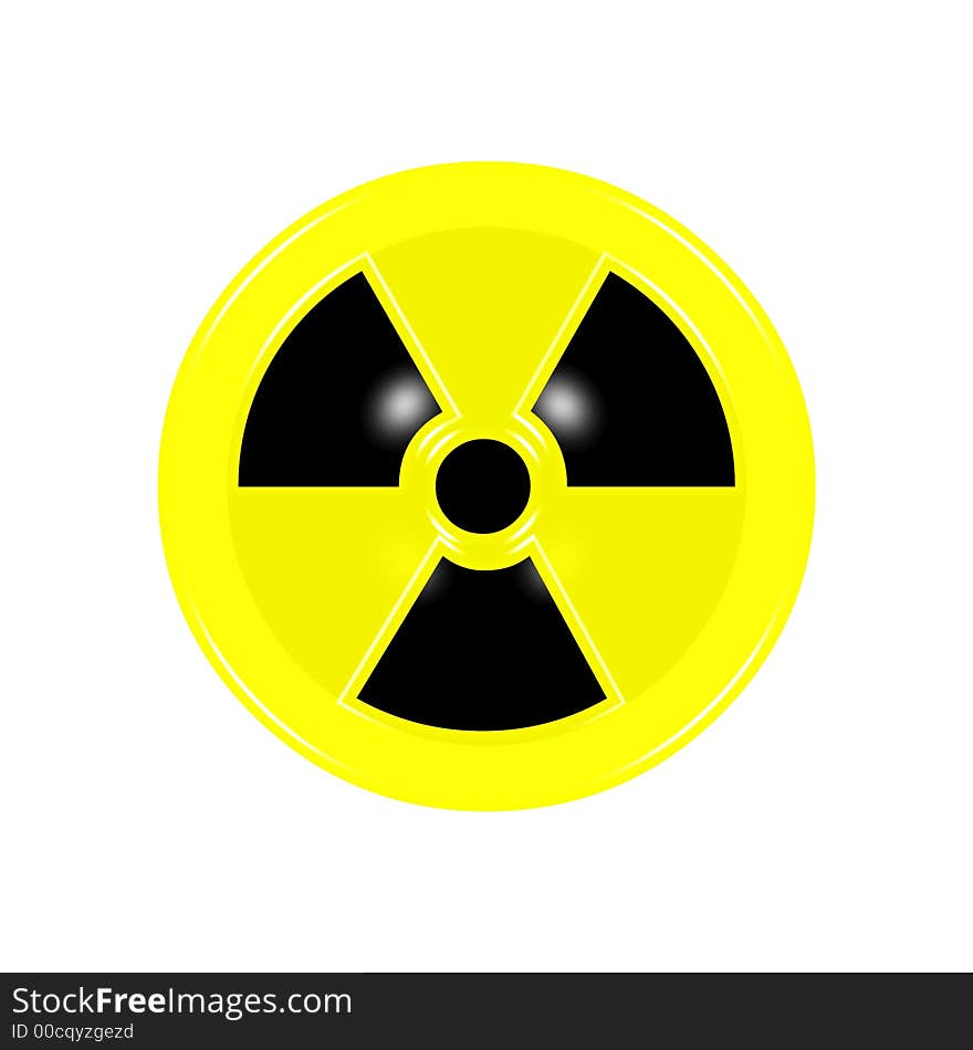 3D computer Icon - RadioActive illustration