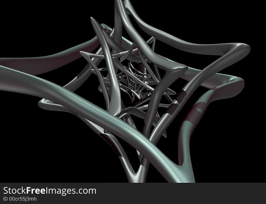 Fractal view of mysterious structure. Fractal view of mysterious structure