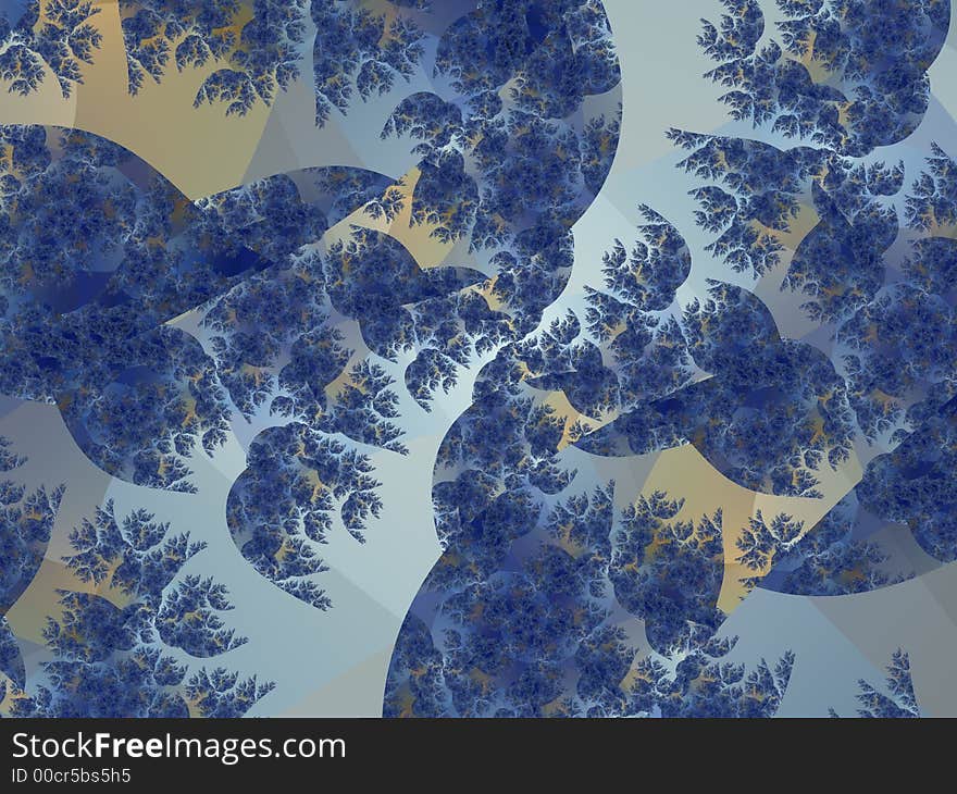 Fractal branches in mistic view.