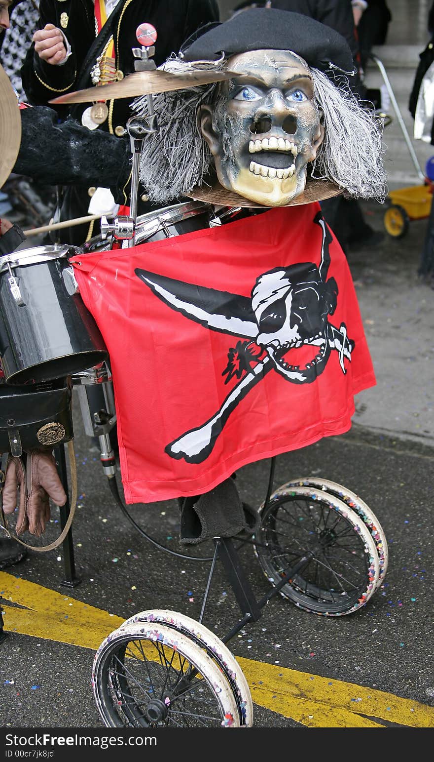 Carnival Mask and Drum Cart. Carnival Mask and Drum Cart