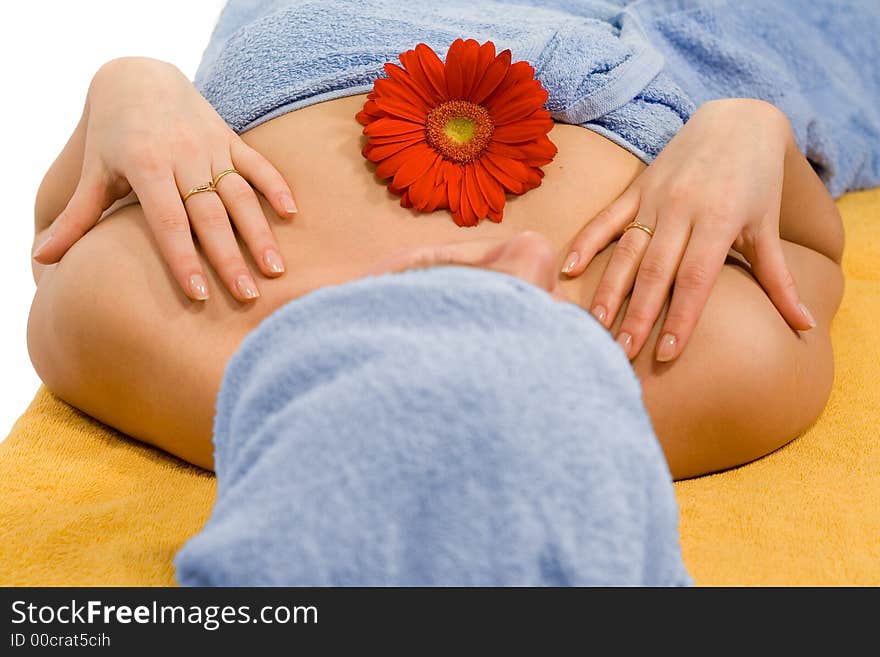 Woman relaxing after beauty treatment - spa sensations